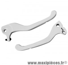 Paire de leviers de frein blanc pour scooter Mbk booster spirit 1998 à 2004 blanc