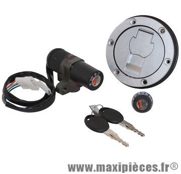 Contacteur a clé/neiman pour Aprilia RS50 après 2006 Derbi GPR après 2004 (avec serrure de selle + bouchon essence) * Prix spécial !