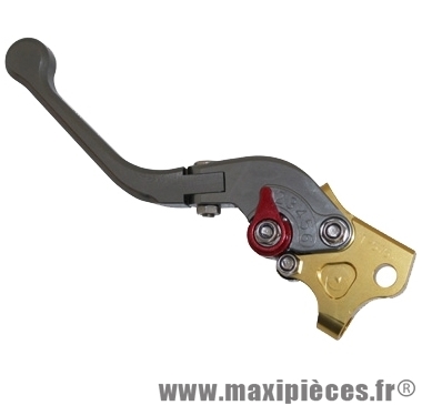 Levier de frein de scooter race cnc pliable pour booster apres 2004 droit gris/or