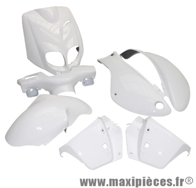 Kit carrosserie carénage blanc pour peugeot trekker apres 2006 tkr (7 pièces)