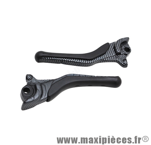 levier de frein de scooter pour nitro/aerox carbone brillant (paire)