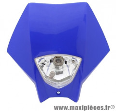 Tête de fourche plaque phare bleu pour moto 50 à boite