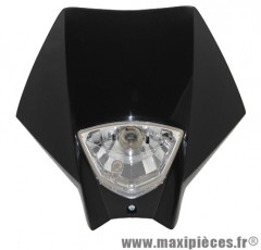 Tête de fourche plaque phare noir pour moto 50 à boite