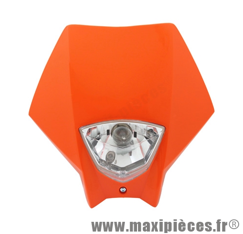 Tête de fourche moto orange.