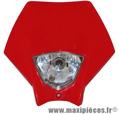 Tête de fourche plaque phare rouge pour moto 50 à boite