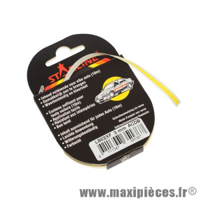 Autocollant/sticker/liseret jaune pour jante et carrosserie rouleau de 10m largeur 3mm