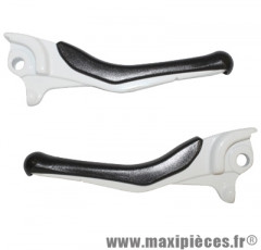 Paire de leviers de frein de scooter pour nitro/aerox blanc