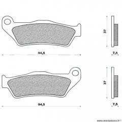 Plaquettes de frein organique RMS pour maxi-scooter 125 skyliner / majesty / burgman * Destockage !