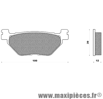Plaquettes de freins arrière NEWFREN pour yamaha 500 t max de 2001 à 2003 * Déstockage !