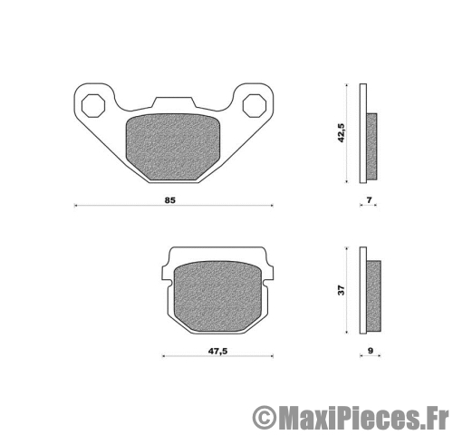 Plaquettes de frein pour scooter Peugeot kisbee 4T 50cc. - Maxi