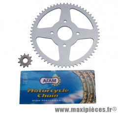 Kit chaine afam pour 50 à boite (420-11x60) : mbk x-power yamaha tzr 50 de 2007 à 2008 démutiplication d'origine