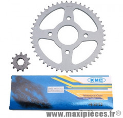 Kit chaine 50 à boite (420-14x46) Mbk x-power yamaha tzr 50 alésage 54mm